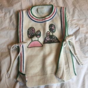 Vintage knit poncho
